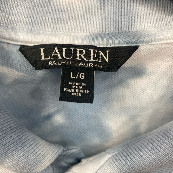 Lauren Ralph Lauren Black Label Paint Splatter Polo Collared Shirt Large Tie Dye - Picture 4 of 9